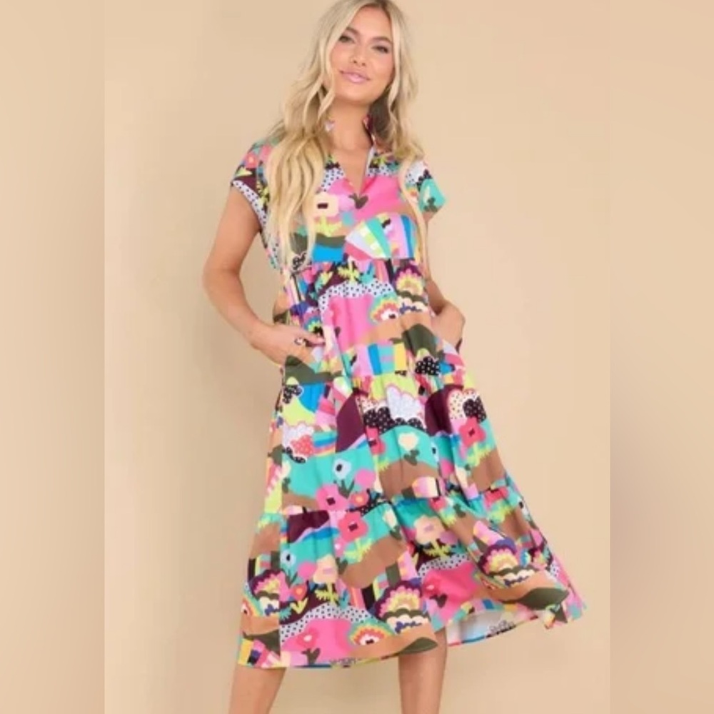 NWT Crosby by Mollie Burch Walking on Sunshine Watts Dress XS